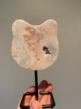 Load image into Gallery viewer, Pink Amethyst Bear on Stand