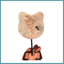 Load image into Gallery viewer, Pink Amethyst Bear on Stand